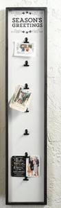 lot 5502 image: Seasons Greetings Wall Sign with Clips and Card Holder- new