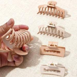 lot 34039 image: 4PCS Flexible Claw Clips for Hair Women, Non-Slip Silicone Hair Clips, Gentle Flexible Hair Clip for Daily Styling(KhakiWhite)