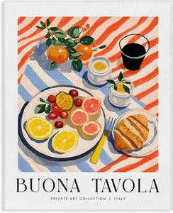 lot 34880 image: Stupell Industries Classic Italian Fruit Plate Canvas Art