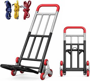 Folding Hand Truck with Tri-Wheel Stair Climbing