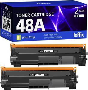 lot 34938 image: 48A Toner Cartridges Black Replacement for HP 48A CF248A Toner Work with HP Pro M15w M15a M16a M16w M29w M29a M28w M28a M31w M30w Series Printer (2 Pack)
