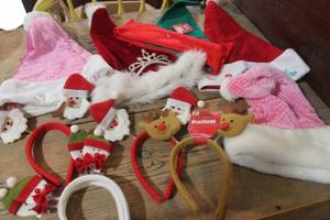 lot 4220 image: Santa Hats and Head Bands