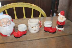 lot 4311 image: Vintage Santa Mug, Santa Boots & More