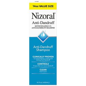 lot 29179 image: Nizoral Anti-Dandruff Shampoo with 1% Ketoconazole, Clean Fresh Scent - 14 fl oz Paraben-Free, For Dry Hair, Basic Cleansing, Liquid Form - Retail $40