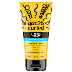 lot 29185 image: got2b Curled Styling Cream, Curl Defining Cream for Curly Hair - Retail $10