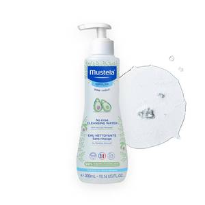 lot 29235 image: Mustela Baby Cleansing Water - No-Rinse Micellar Water - with Natural Avocado & Aloe Vera - for Babys Face, Body & Diaper - Various Sizes - 10.14 fl. oz. - Retail $20