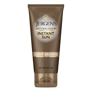 lot 29237 image: Jergens Natural Glow Instant Tanning Moisturizer, Light Bronze, 6 fl oz - Retail $12