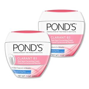 lot 29246 image: POND��S Clarant B3 Dark Spot Correcting Cream �� Daily Moisturizer for Dry Skin �� Moisturizing Face Cream with Vitamins B3 & C �� Dermatologist Tested, 7 oz, 2 Pack - Retail $18