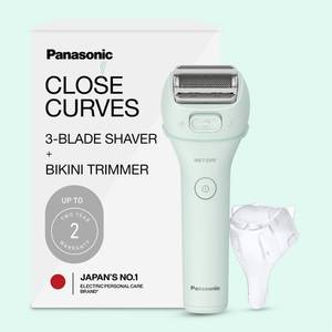 lot 29279 image: Panasonic Electric Bikini Trimmer, Waterproof Full-Body Cordless Electric Razors for Women Legs with Bikini Attachments, 3 Hypoallergenic Blades, for Travel, Shower, and Everyday Use - ES-AWL6AG - Retail $30