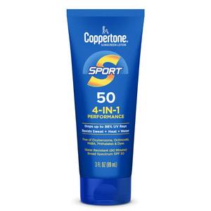 lot 29286 image: Coppertone SPORT Sunscreen Lotion SPF 50, 3 FL OZ - Retail $5