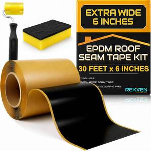 lot 669 image: EPDM Seam Tape, Double Sided Butyl Rubber Roofing Adhesive, 30 ft x 6 in - Retail $60