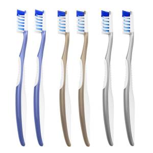 lot 683 image: Fremouth Soft Toothbrushes for Adults, Soft Rounded Bristles, 6 Count - Retail $7