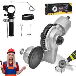 lot 690 image: Sheet Metal Cutter, Electric Drill Metal Plate Cutter Adapter, Drill Cut Pro for Precise Cutting Aluminum Steel Copper Iron, Heavy Duty Thin Metal Sheet Cutting Tool - Retail $22