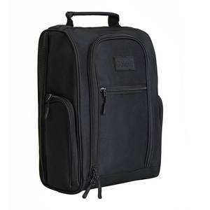 lot 715 image: Goloni Golf Shoe Bag for Men Women, Ventilated Golf Shoe Bag with Side Pockets, Lightweight Portable Golf Shoe Carrier for Golf Shoes, Tees, Balls & Accessories,Black - Retail $20