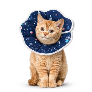 lot 717 image: Mechpia Cat Cone Collar Soft, Cat Recovery Collar to Stop Licking, Protective Cat Neck Cone After Surgery for Small Medium Cats Kittens Puppies - Retail $9