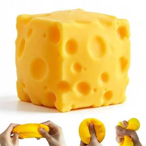 lot 721 image: Yellow Cheeses Squeeze Toy, Easter Basket Stuffers for Kids Teens, Soft Simulation Food Squeeze Toy, Cute Desk Decor, Birthday Gift for Girls Boys, Office Classroom Fidget Pack - Retail $7