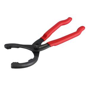 lot 726 image: WORKPRO 12 Adjustable Oil Filter Pliers, Wrench Adjustable Oil Filter Removal Tool, Ideal For Engine Filters, Conduit, & Fittings, W114083A - Retail $14