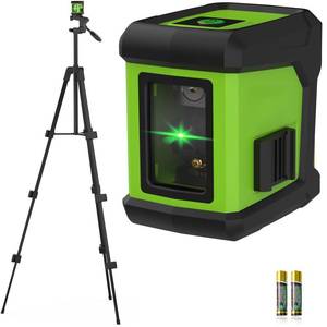 Self Leveling Laser Level with Tripod,DEGLASERS 100ft Green Cross Line laser lever,Lazer Leveler Tool for Picture Hanging Floor Tile Wall Home Renovation, Indoor Project, Battery Included - Retail: $31