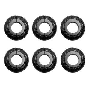 lot 784 image: Renovators Supply Manufacturing Escutcheon Plate 3 14 in. OD Aluminum Escutcheon Black Powder Coated Finish Radiator Flange Pack of 6 - Retail $94