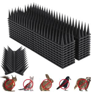 lot 791 image: Bird Spikes, 20 Packs Bird Deterrent, Raccoon for Outdoor Repelling Reptiles, Squirrel Spikes for Fences and Roofs to Keep Birds Away��18.7Feet�� - Retail $20