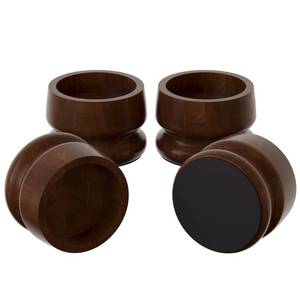 lot 794 image: EasyPAG Heavy Duty Bed Risers Wood Furniture Risers for Couch and Desk, 2200LB Capacity Crack-Resistant Bed Lifts for Robot Vacuum and Under Bed Storage, 3 Inch Height 2 Inch Actual Rise, Retro Brown - Retail $27