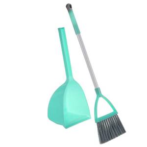 lot 808 image: Small Broom and Dustpan Set, Household Mini Broom and Dustpan Set, Mini Broom and Cleaning Set Suitable for Various Small Areas. (Blue) - Retail $14