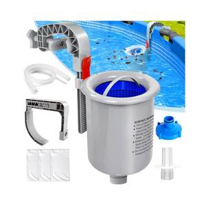 lot 813 image: DeeprClean Above Ground Pool Surface Skimmer with Removable Skimmer Basket - Retail $33