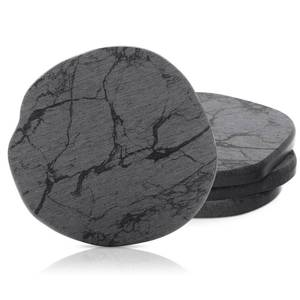 lot 815 image: ONE STAINED Diatomaceous Earth Coasters Set of 4��Cool Absorbent Quick-Dry Drink Coasters for Desks, Cute Modern Stone Design with Stylish White Aesthetic (4, Marble Grey) - Retail $10
