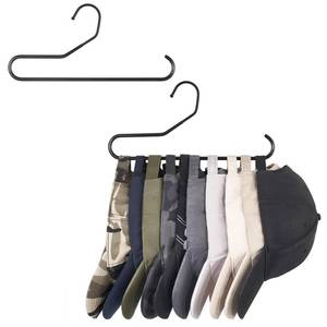 lot 824 image: Mkono Hat Organizer, Hat Storage Hangers for Closet Holder 20 Caps Set of 2 - Retail $8