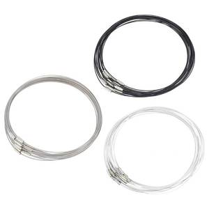 lot 828 image: UNICRAFTALE 60Pcs 3 Colors Stainless Steel Metal Necklace with Brass Screw Clasp 44.5cm Wire Choker Necklace for Women Pendants Bracelet Jewelry Making - Retail $16