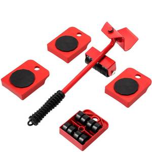 lot 829 image: Vivicreate Furniture Lifter Mover Tool Set with Wheels Heavy Duty Moving Dolly Kit for Sofa Bed Cabinet Washing Machine Appliance Sliders Rollers Easy Moving Tool llantas para Mover muebles (RED) - Retail $10