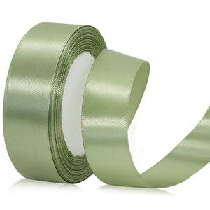 lot 830 image: Satin Ribbon 1 inch Sage Green Ribbon 25 Yards, Dusty Sage Ribbons for Crafts, Gift Wrapping, Bows Flower Bouquet Cake Wedding Invitation Card Party Decor - Retail $6