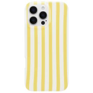 lot 834 image: ZTOFERA Cute Vertical Striped Case for iPhone 16 Pro,Yellow - Retail $9