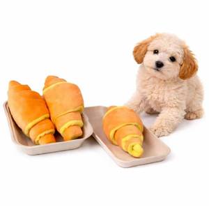 lot 835 image: SEE PHOTOS ONE PIECE Kalika Dog Toys for Small Dogs �� Interactive Dog Toy, Dog Enrichment Toy, Snuffle Mat Dog Puzzle Toy for Puppies, Plush Dog Chew Toy for Boredom & Mental Stimulation (Croissant Plush Toy)
