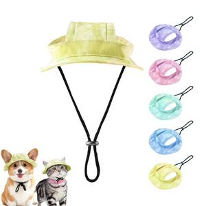 lot 838 image: Cat Sun Hat,Dog Bucket Hat,Pet Sport Hat&Pet Hat with 2Ear Holes,Fall Hats for Cats&Dogs,Decorative Hats for Cats&Dogs,Make Your Pet Even Cuter and More Beautiful (Yellow, M) - Retail $10