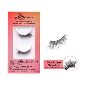 lot 897 image: Lilly Lashes Self Adhesive Eyelashes (Half Lashes), No Lash Glue Needed, Body Heat Activated Press on Lashes, Reusable Self Adhesive Eyelashes Up to 5x, Easy to Apply & Remove (DayDreamer) - Retail $18