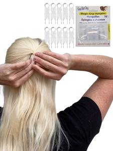 lot 907 image: Good Hair Days Magic-Grip Hairpins, 10 Styling Updo U-Pins for Strong Hold - Retail $7