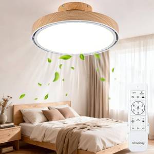 lot 3602 image: $200 Bladeless Ceiling Fan with Lights, Flush-Mount, 6-Speeds