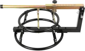 lot 3605 image: $60 Tire Change Stand for 16-21 in. Tires, Portable Bead Breaker Lever