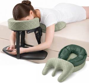lot 3620 image: $100 Massage Headrest for Bed, Head Holder & Face Cradle with Pillow, PINK