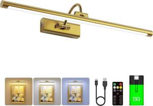 lot 3626 image: $65 24 Picture Frame Light with 8000mAh Battery, Cordless Wall Sconce