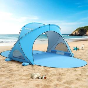 lot 3662 image: $50 Raynesys Beach Tent Sun Shelter for Sand Camping, 1-4P, Blue
