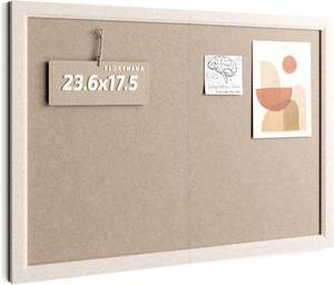 lot 3683 image: Fluxynara Framed Felt Bulletin Board, 23.6 x 17.1, Khaki
