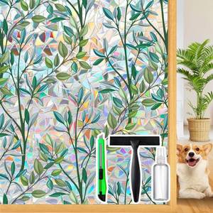 lot 3687 image: Rainbow Privacy Film with Cutting Line, 3D Stained Glass Clings