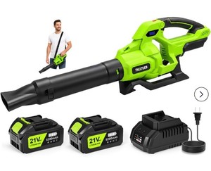 lot 3704 image: $213 Cordless Leaf Blower, 5 Speed Modes, 5.2Ah Battery