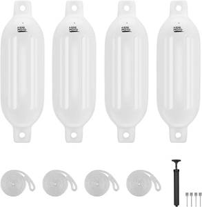 lot 3730 image: $68 KEMIMOTO Boat Fenders 4-Pack Inflatable Bumpers for 15-35ft Boats