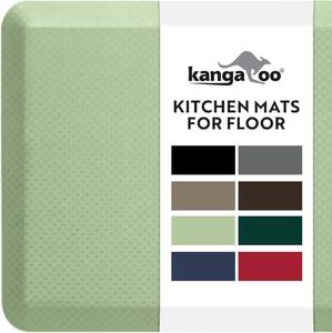 lot 3737 image: KANGAROO Cushioned Anti-Fatigue Kitchen Mats, 20x32 Sage Green