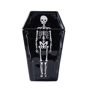 lot 3744 image: Way to Celebrate Halloween Ceramic Coffin Cookie Jar