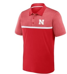 lot 3748 image: Nebraska Cornhuskers Mens Short Sleeve Polo - Medium