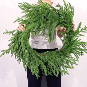 lot 3761 image: 6 ft Norfolk Pine Garland - Real Touch Artificial Greenery Decor